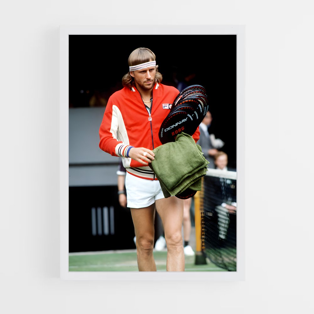 Poster Bjorn borg racket – affiche Tennis (vue 3)